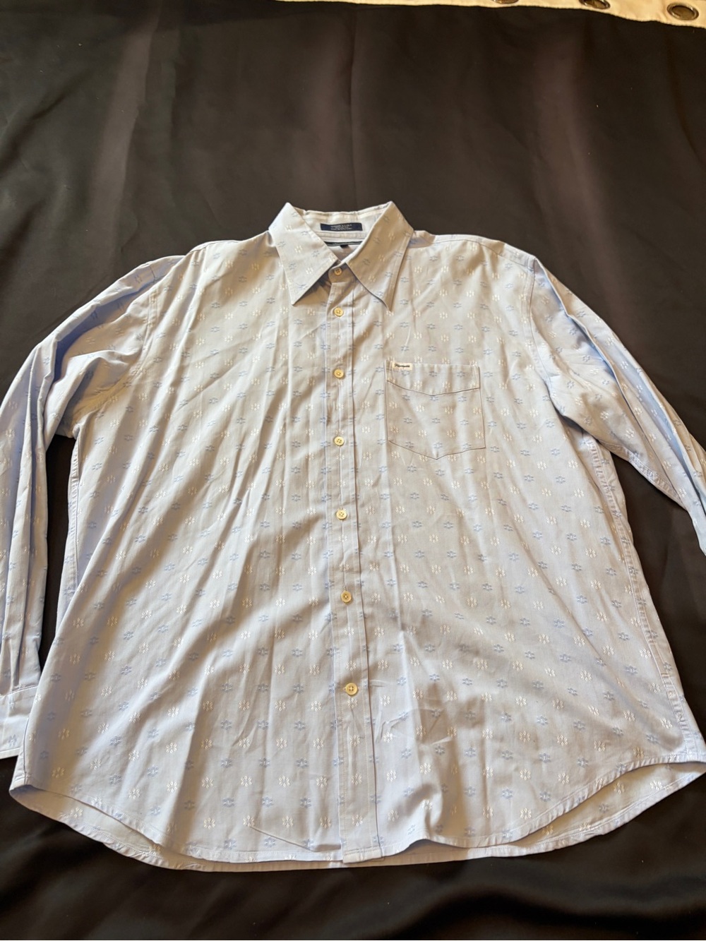 Faconnable Light Blue Long-Sleeve Button-Up Shirt